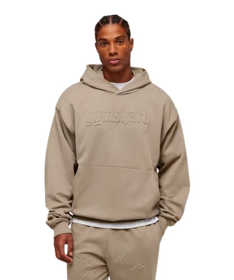 Gymshark Embossed Boxy Hoodie Lifestyle Brown