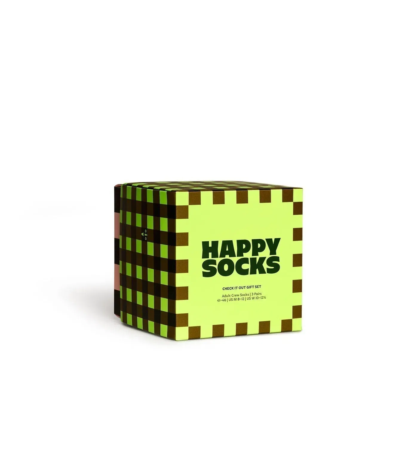 Happy Socks Unisex 3-Pack Check It Out Crew Length Socks Gift Set for Women and Men