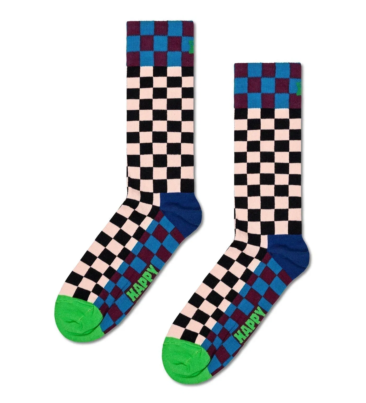 Happy Socks Unisex 3-Pack Check It Out Crew Length Socks Gift Set for Women and Men