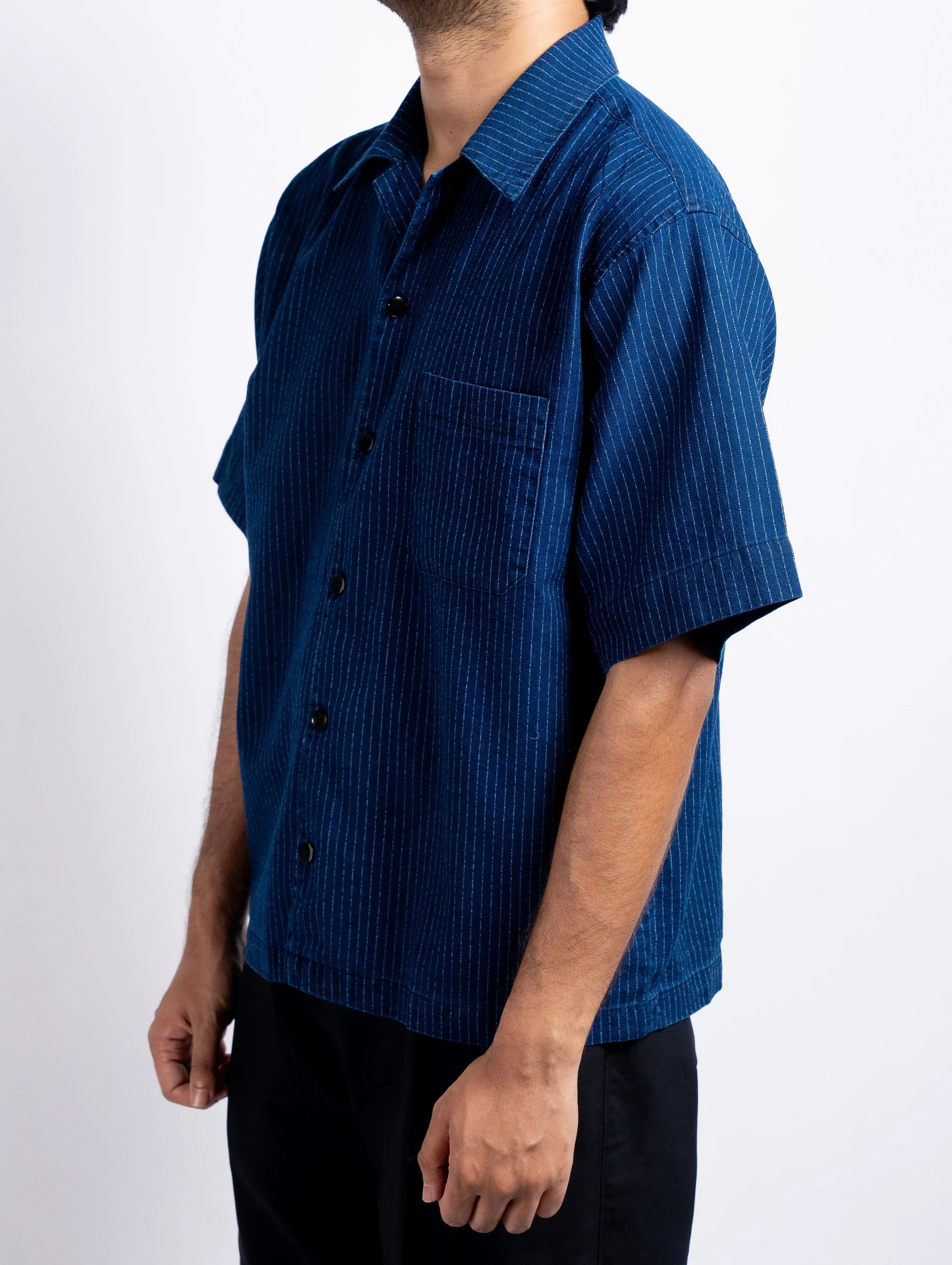 Indigo Pinstripes Work Shirt