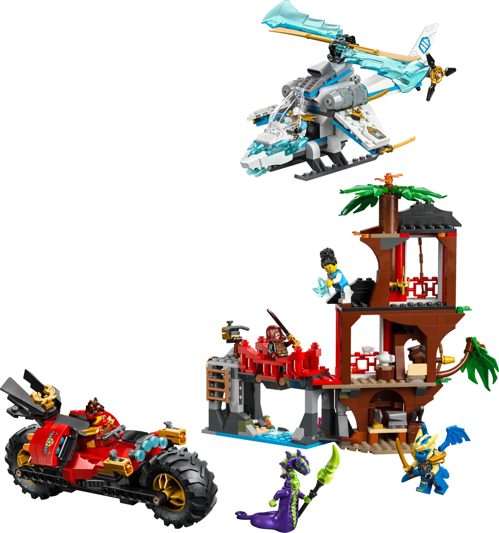 Lego Ninja Vehicle Tree House Battle