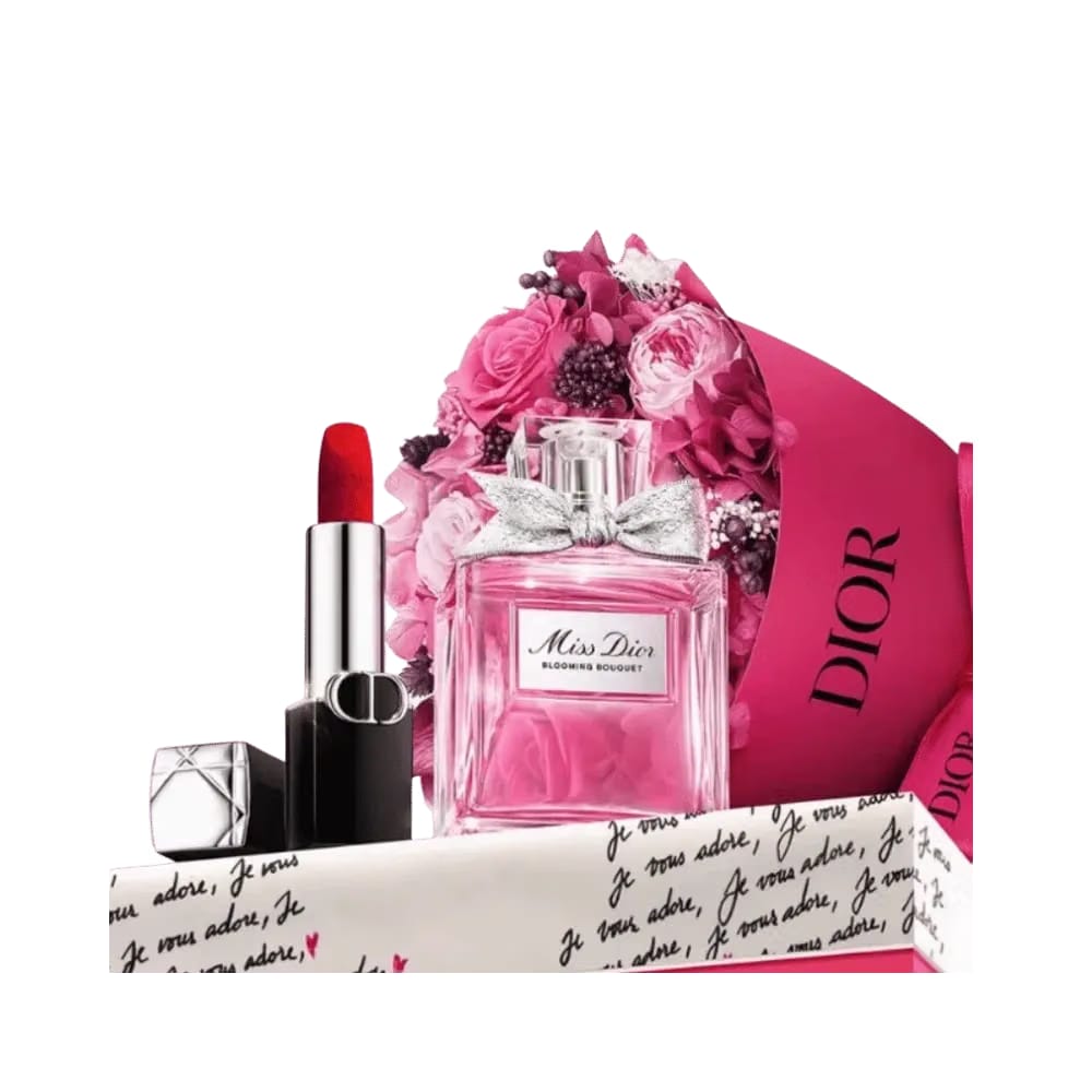 Dior Rouge Perfume + Lipstick Set