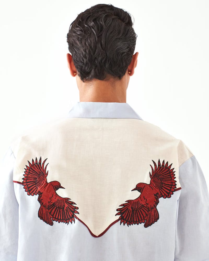 LOVEBIRDS LINEN SHIRT