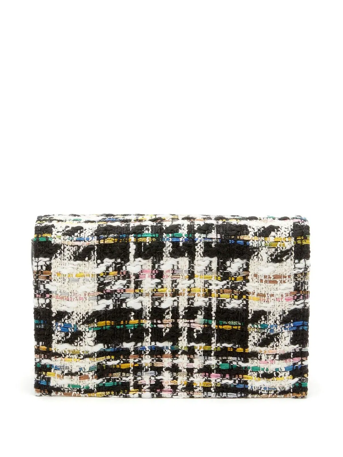 Classic Tweed Shoulder Bag with Skull Accent