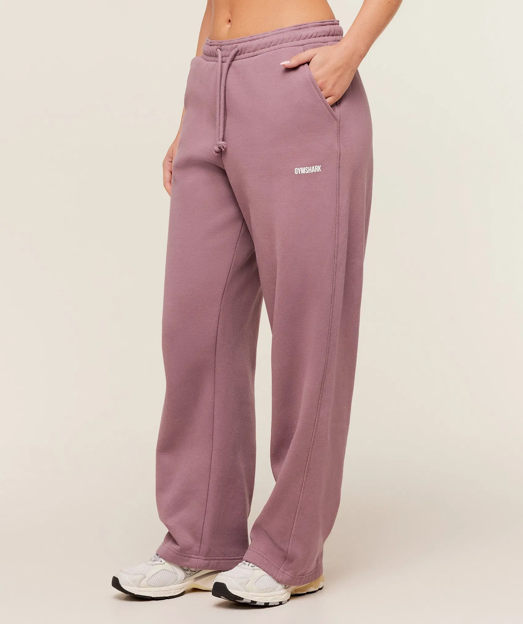 Gymshark Cosy Luxe Straight Leg Regular Joggers - Calm Pink