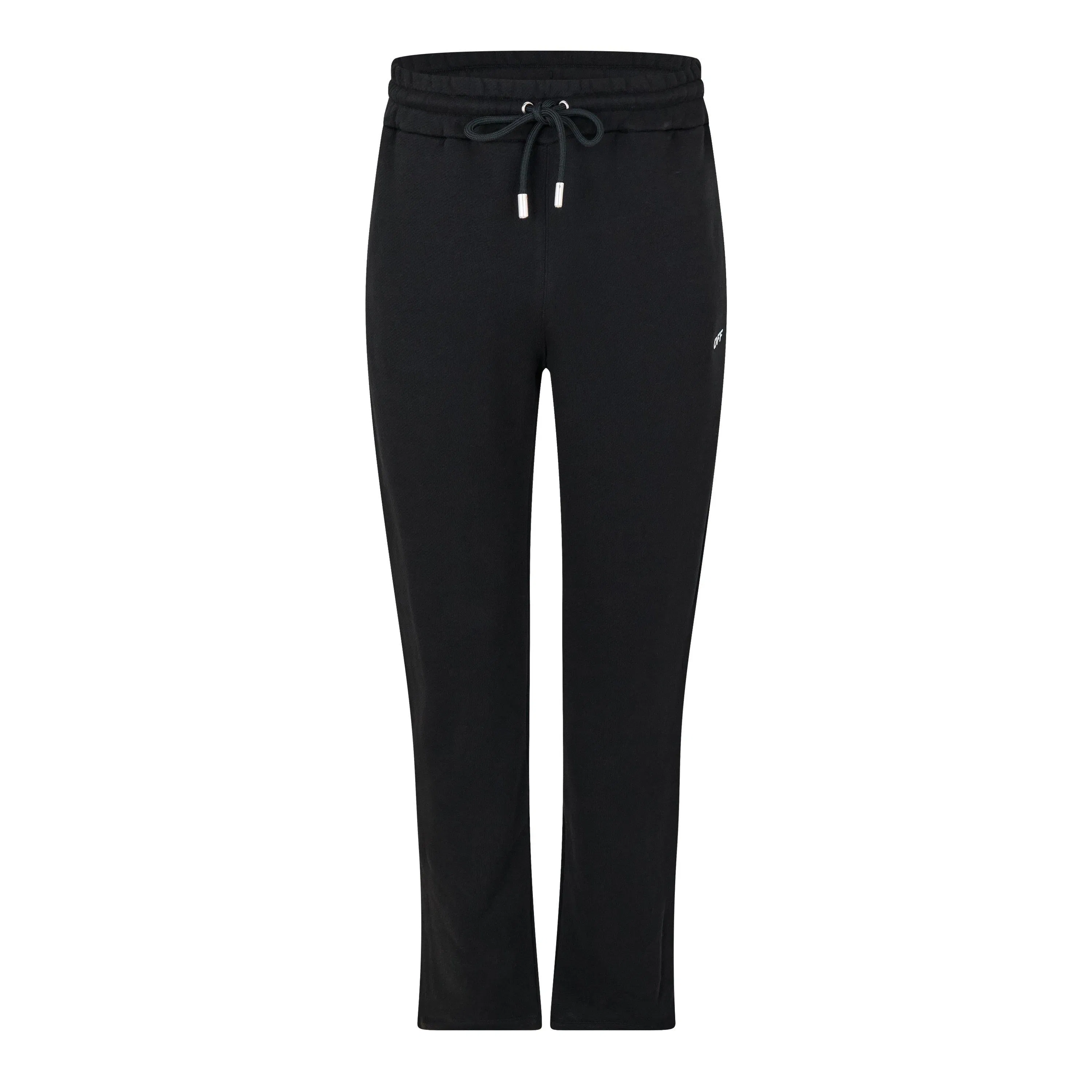Outline Diagonal Cotton Open Hem Fleece Joggers