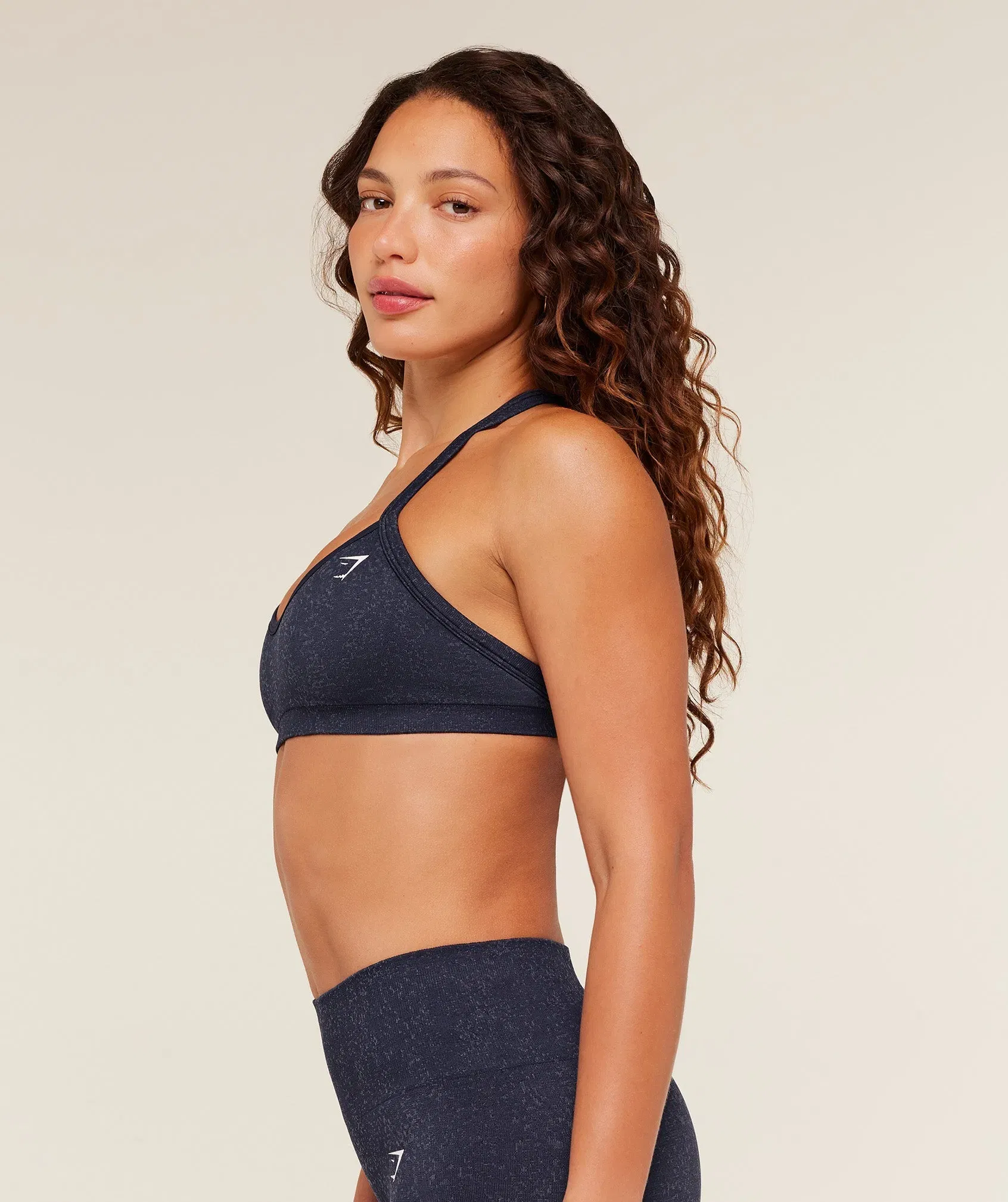 Gymshark Adapt Fleck Sports Bra - Heavy Blue/Iron Blue
