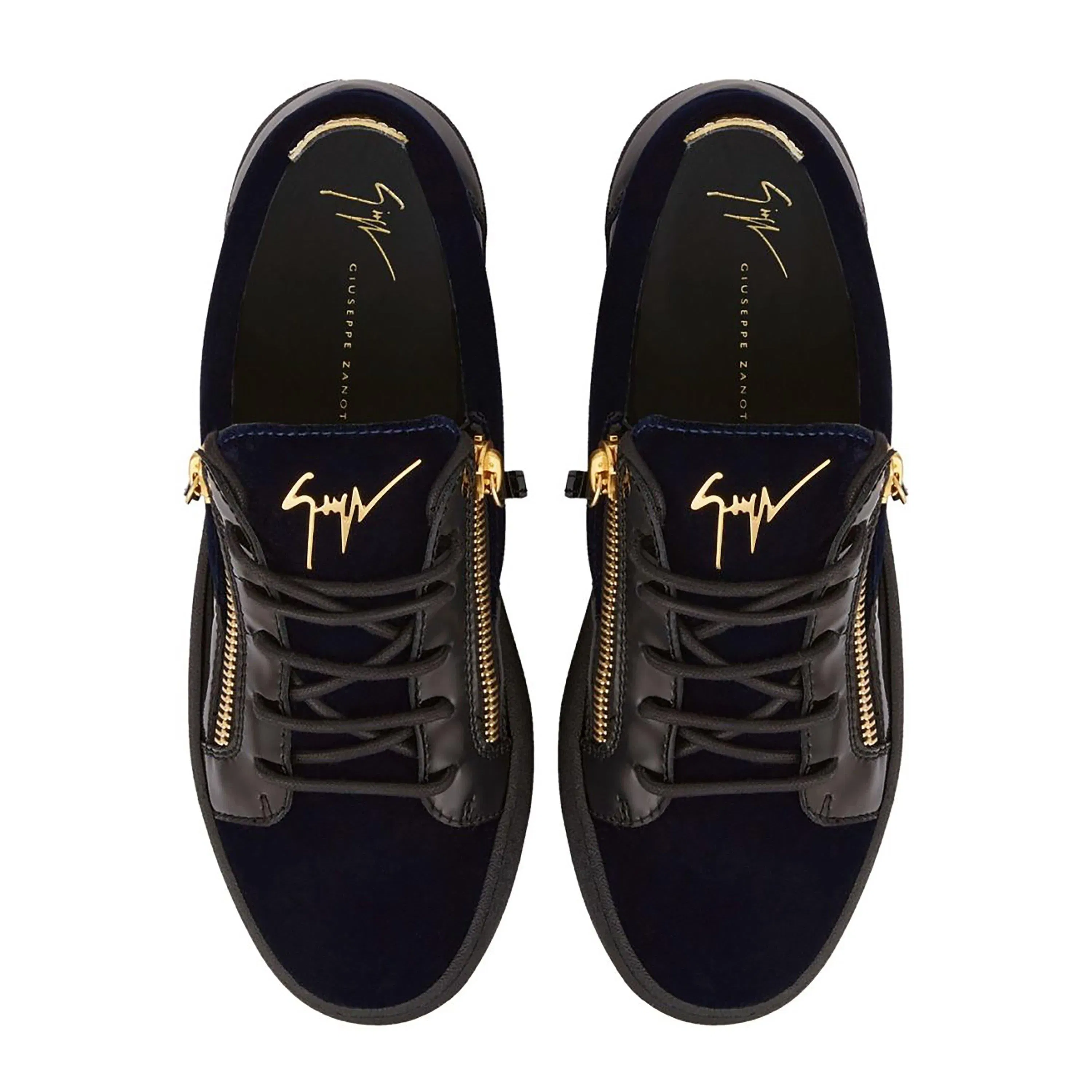 May Velvet Panel Low Top Trainers