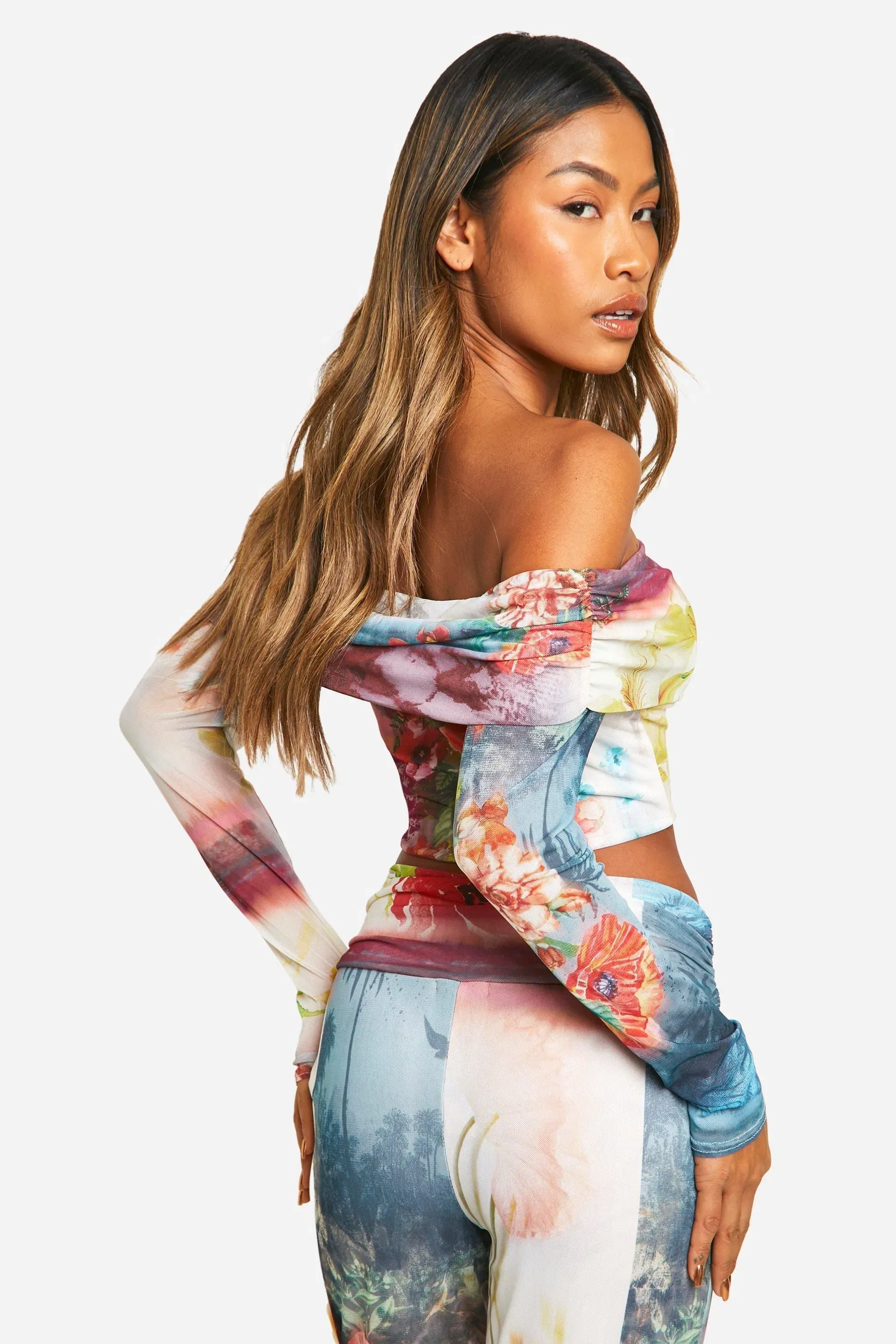 Bardot Printed Top