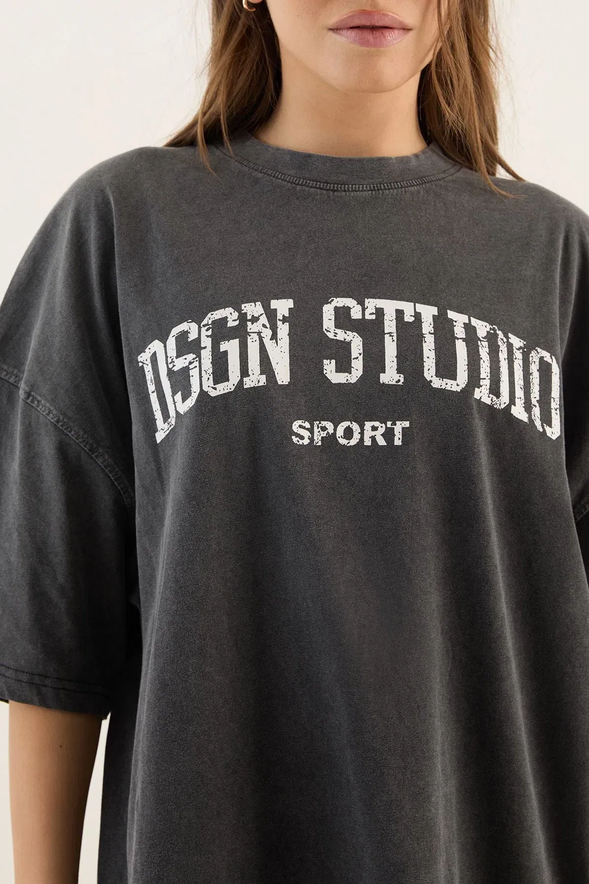DSGN Studio Collegiate Printed Oversized T-Shirt