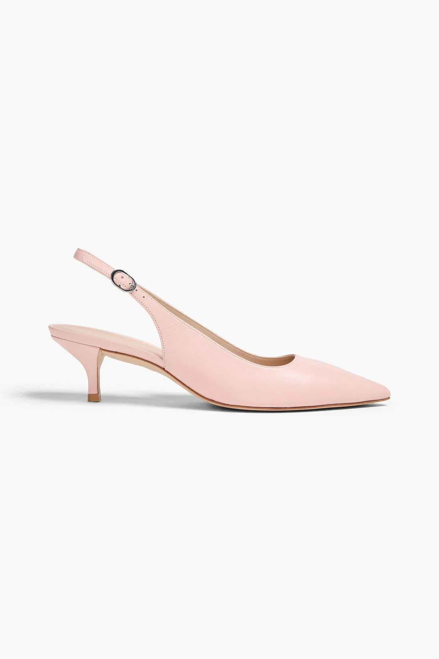 Stuart Weitzman Leigh 50 Leather Slingback Pumps Pastel Pink Women's