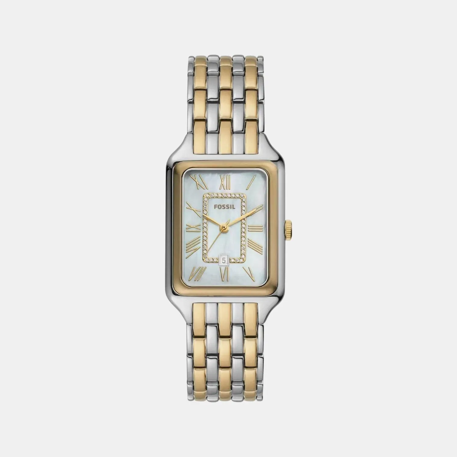 Fossil Raquel Women Quartz Mother Of Pearl Dial Analog Stainless Steel Watch Es5305
