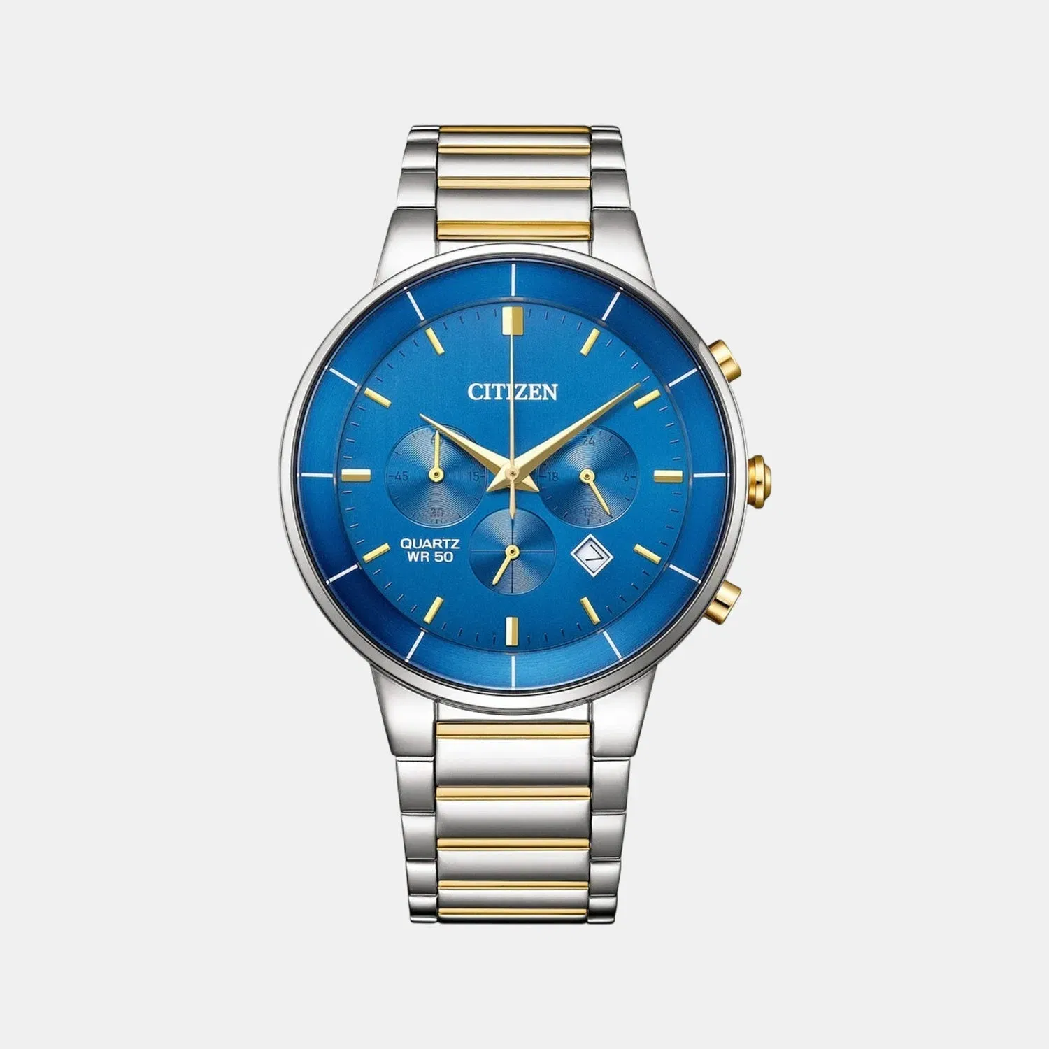 Citizen Men Quartz Blue Dial Chronograph Stainless Steel An8224-51L