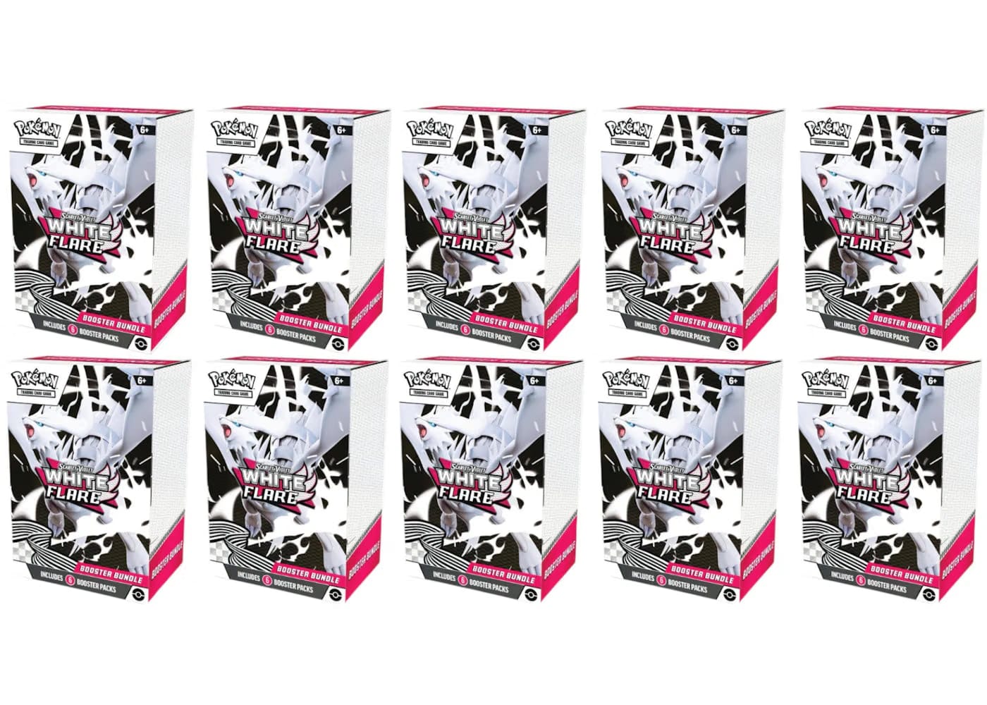 2025 Pokemon Scarlet & Violet White Flare Booster Bundle 10X Lot