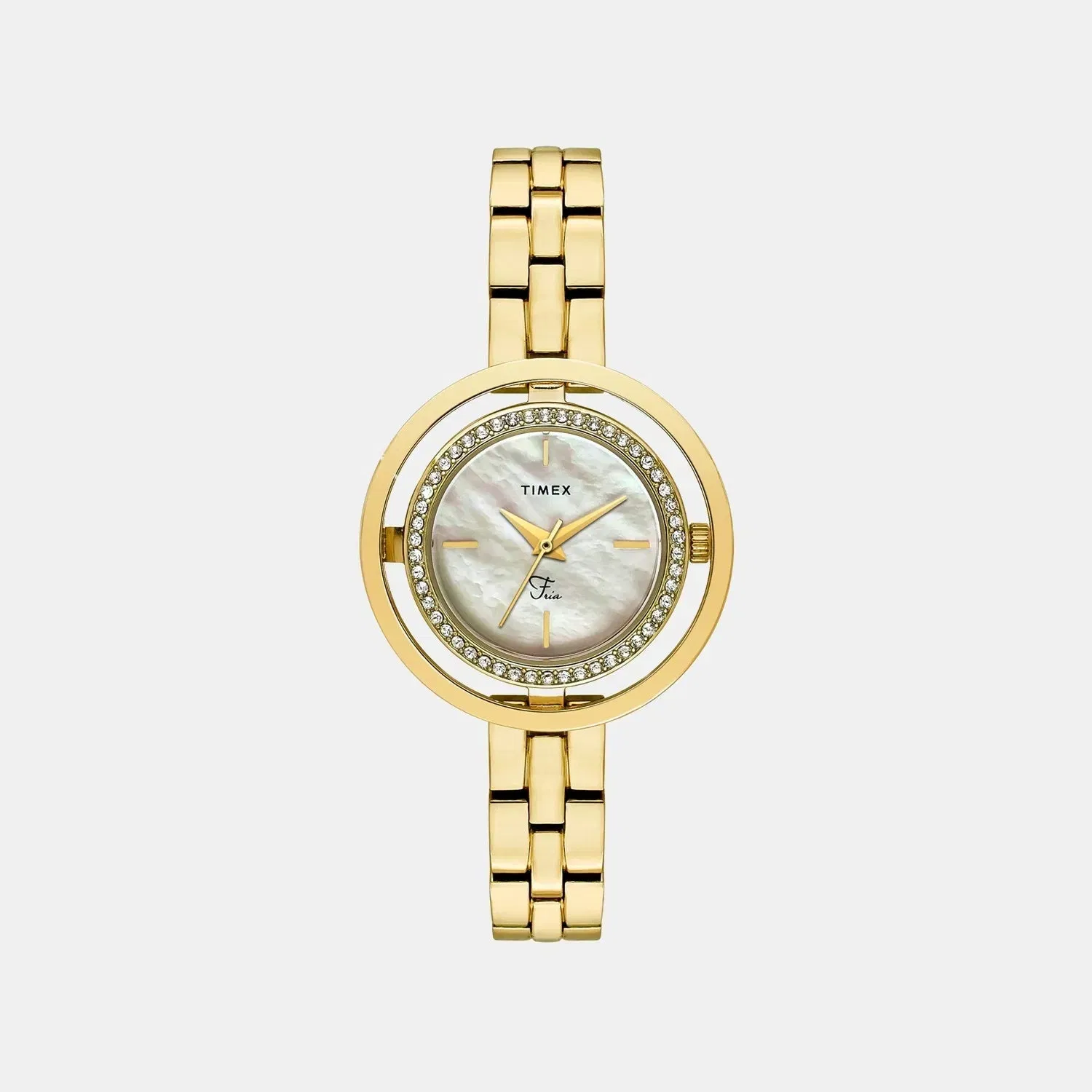 Timex Fria Women Quartz Dial Analog Brass Watch Twel24301