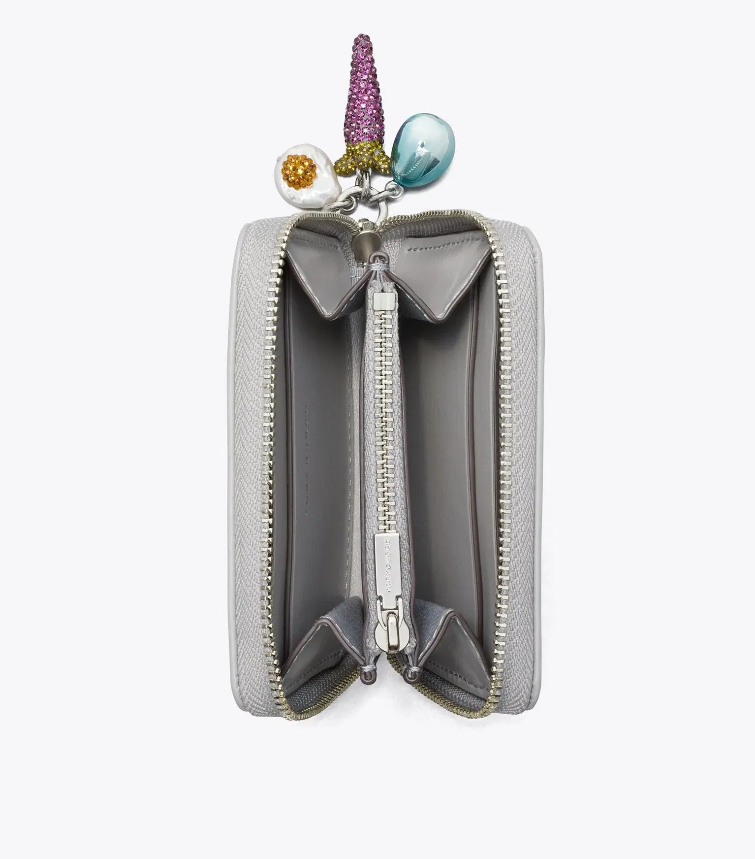 Small Kira Diamond Quilt Charm Zip-Around Wallet