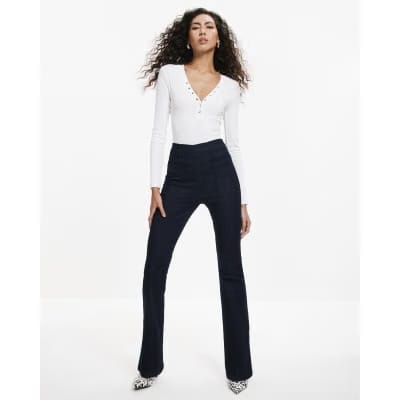 Indigo Pull-On Sculpt Bootcut Jeans