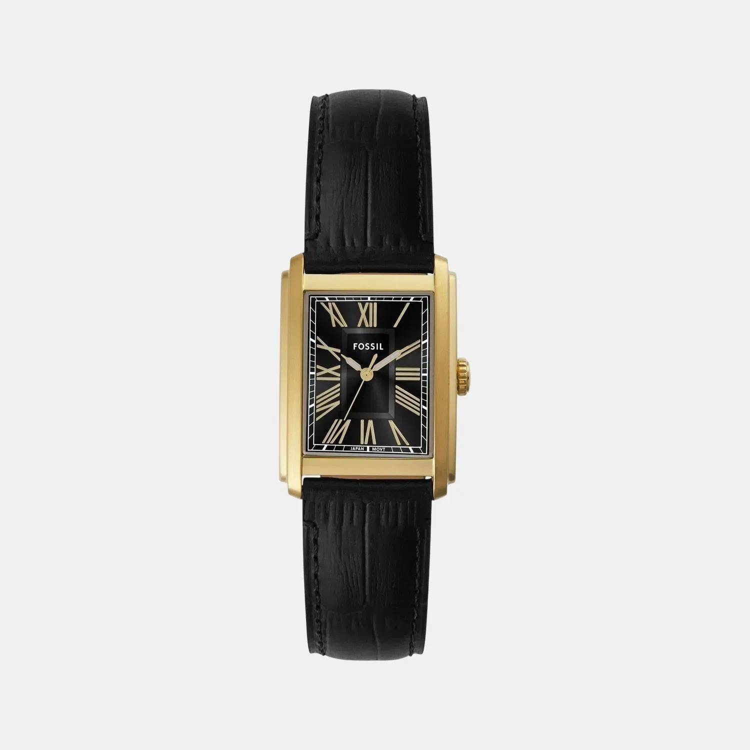 Fossil Carraway Men Quartz Black Dial Analog Leather Watch Fs6091