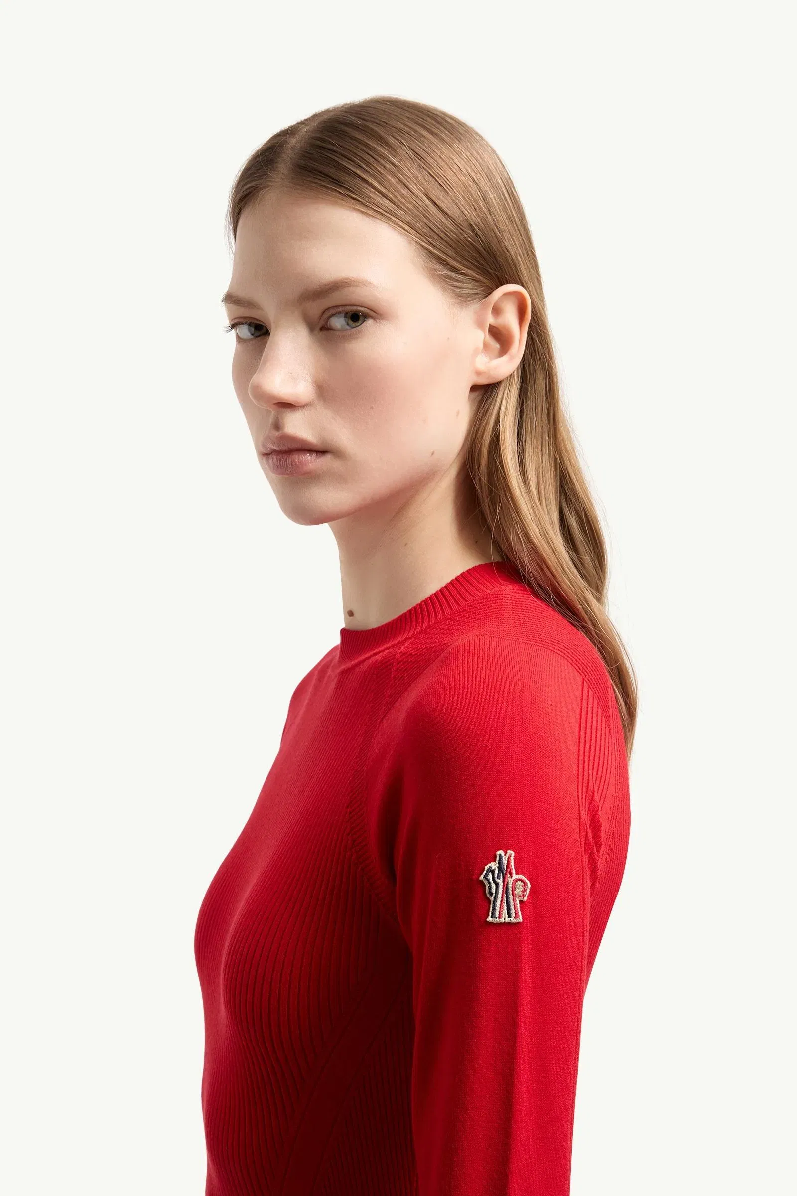 Moncler Crêpe Viscose Blend Sweater Red Red