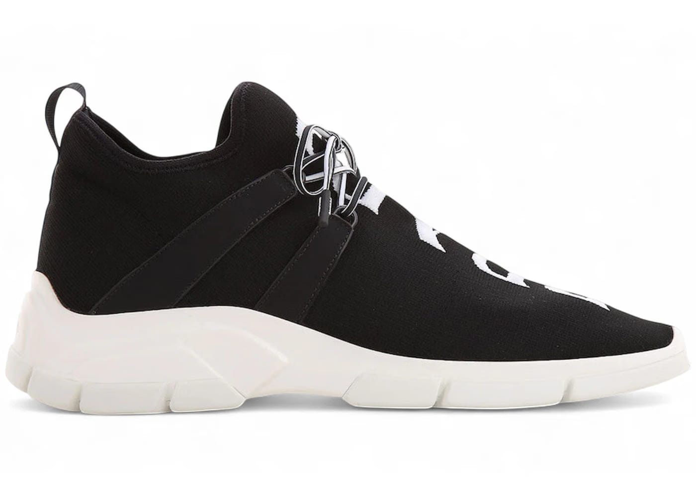 Prada Knit Fabric Sneaker Black White