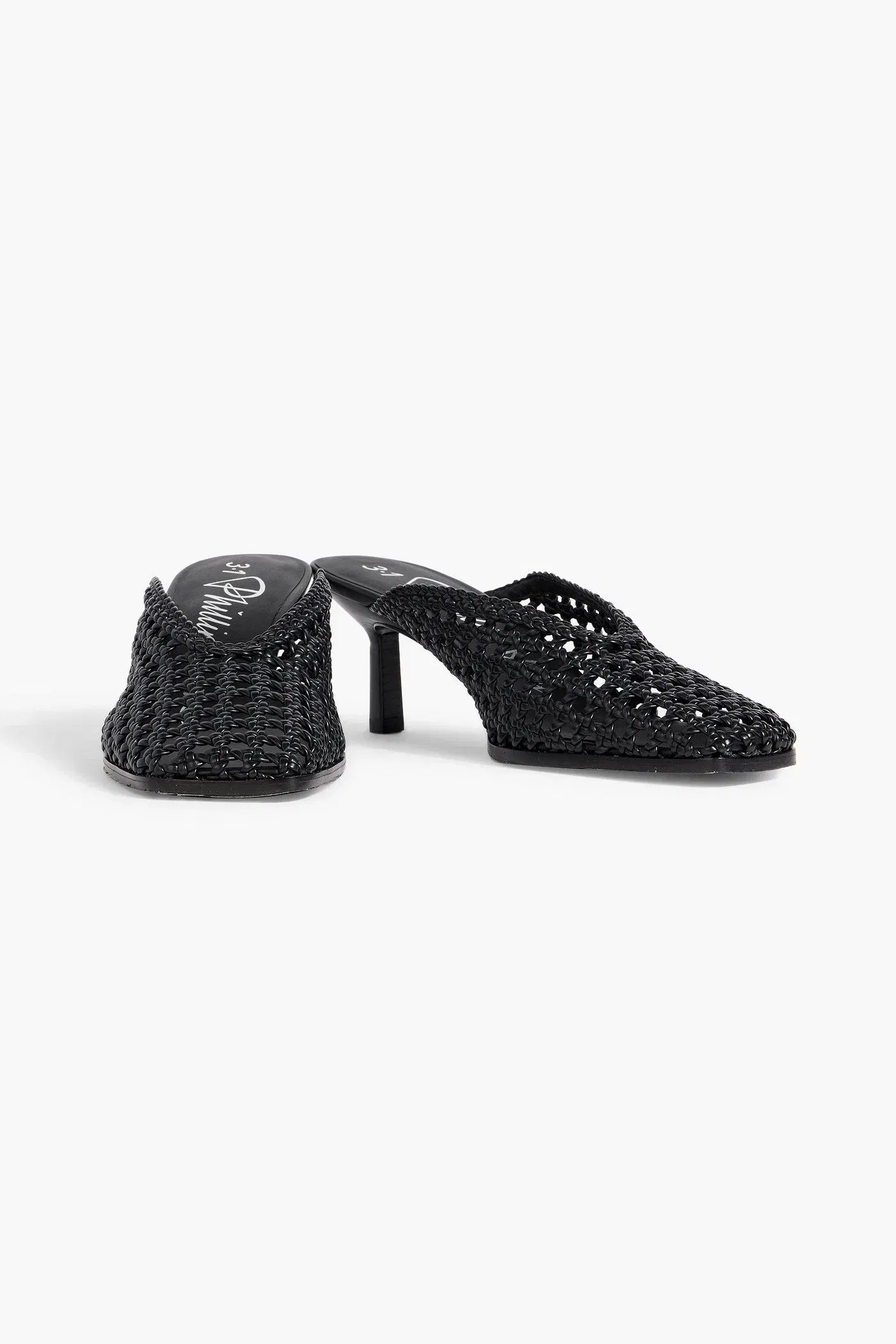 3.1 Phillip Lim Id Macram Leather Mules Black Women's