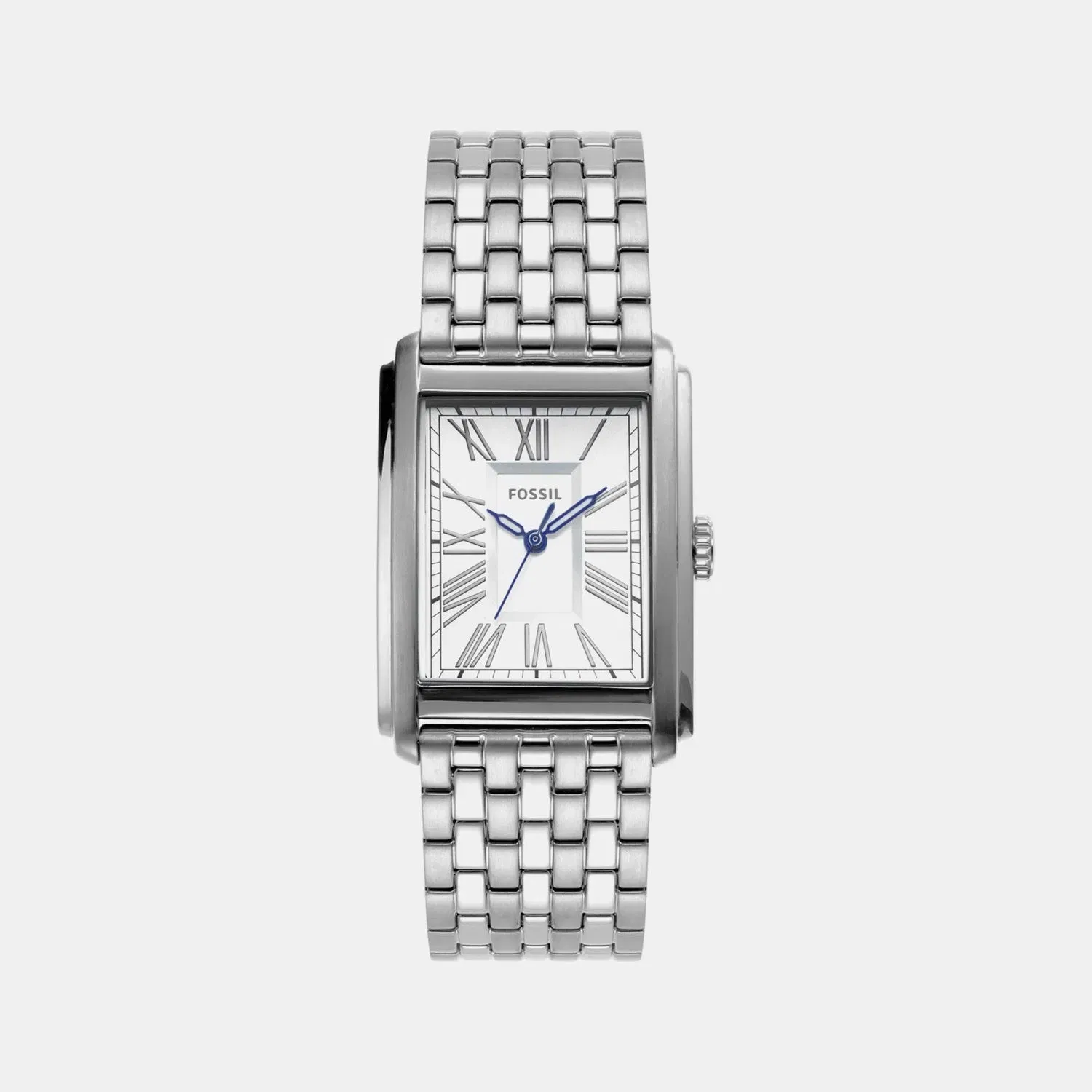 Fossil Carraway Men Quartz Silver Dial Analog Stainless Steel Watch Fs6008