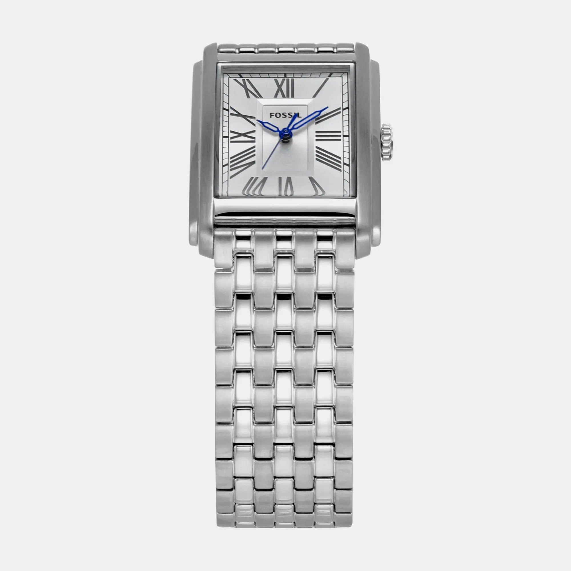Fossil Carraway Men Quartz Silver Dial Analog Stainless Steel Watch Fs6008