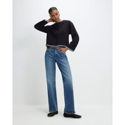Black Long Sleeve Cosy Whipstitch Cardigan