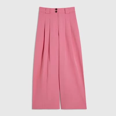 Petite Pink Wide Leg Trousers