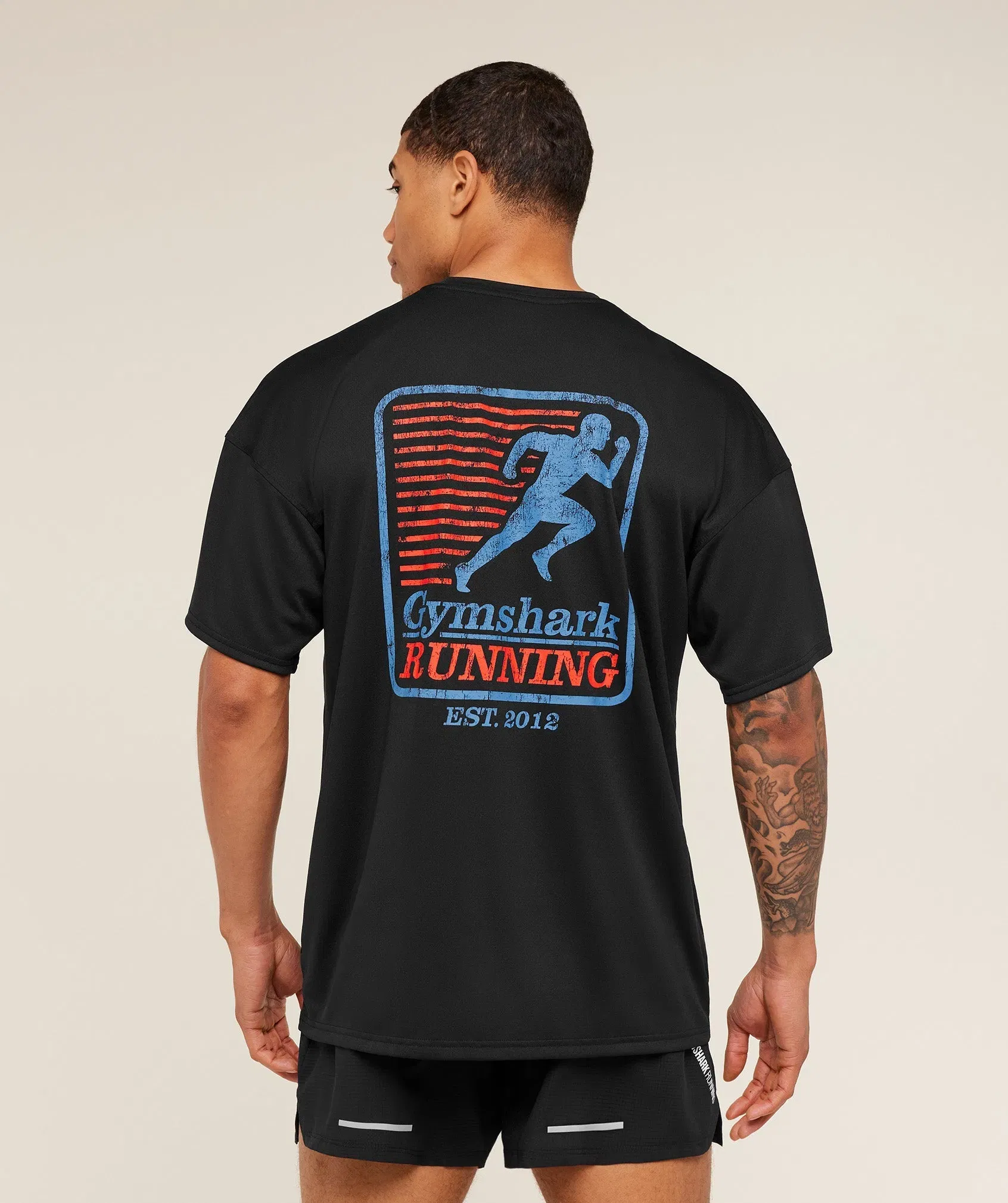 Gymshark Run Club Graphic T-Shirt - GS Black