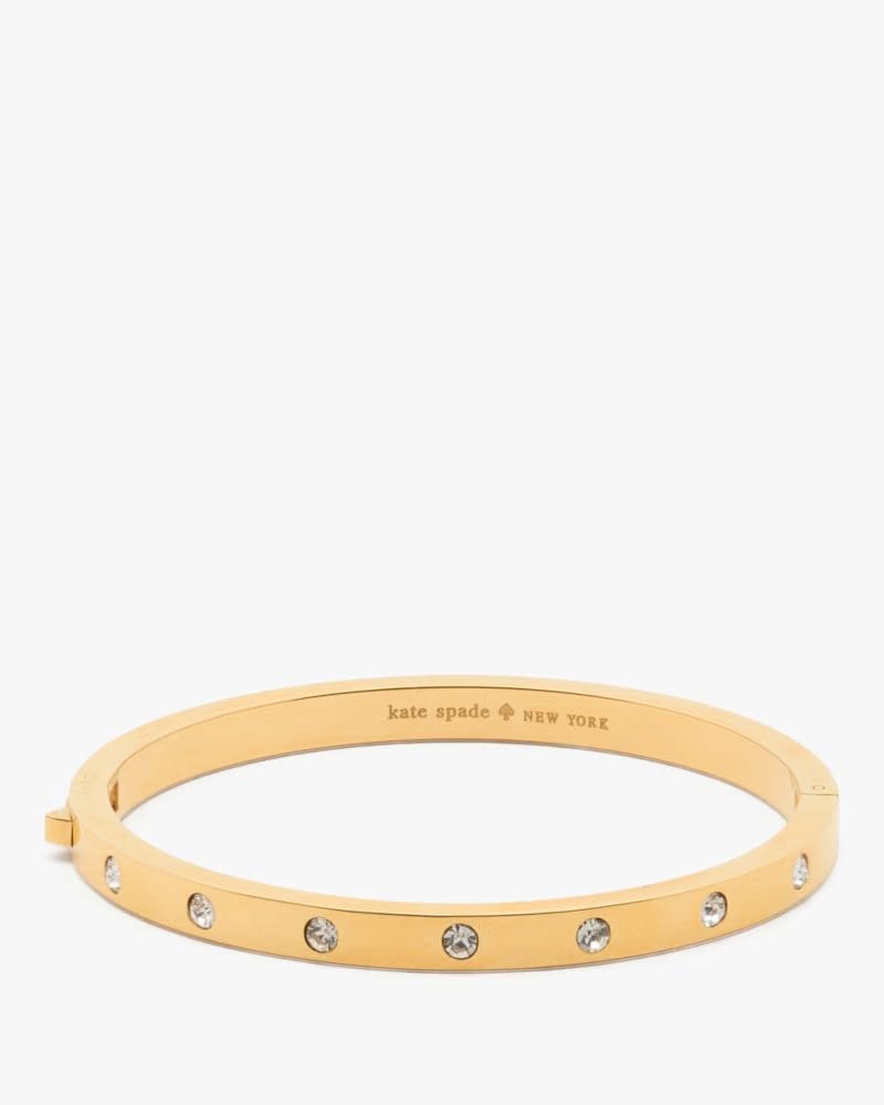 Set in Stone Hinged Gold Bangle