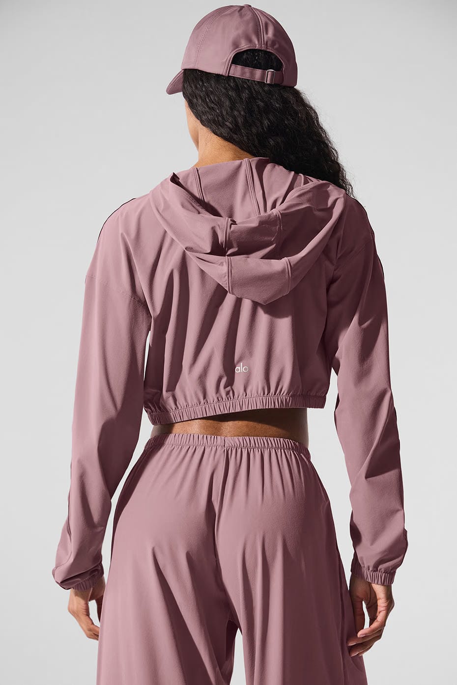 Alo Yoga Cropped Breezy Full-Zip Hoodie
