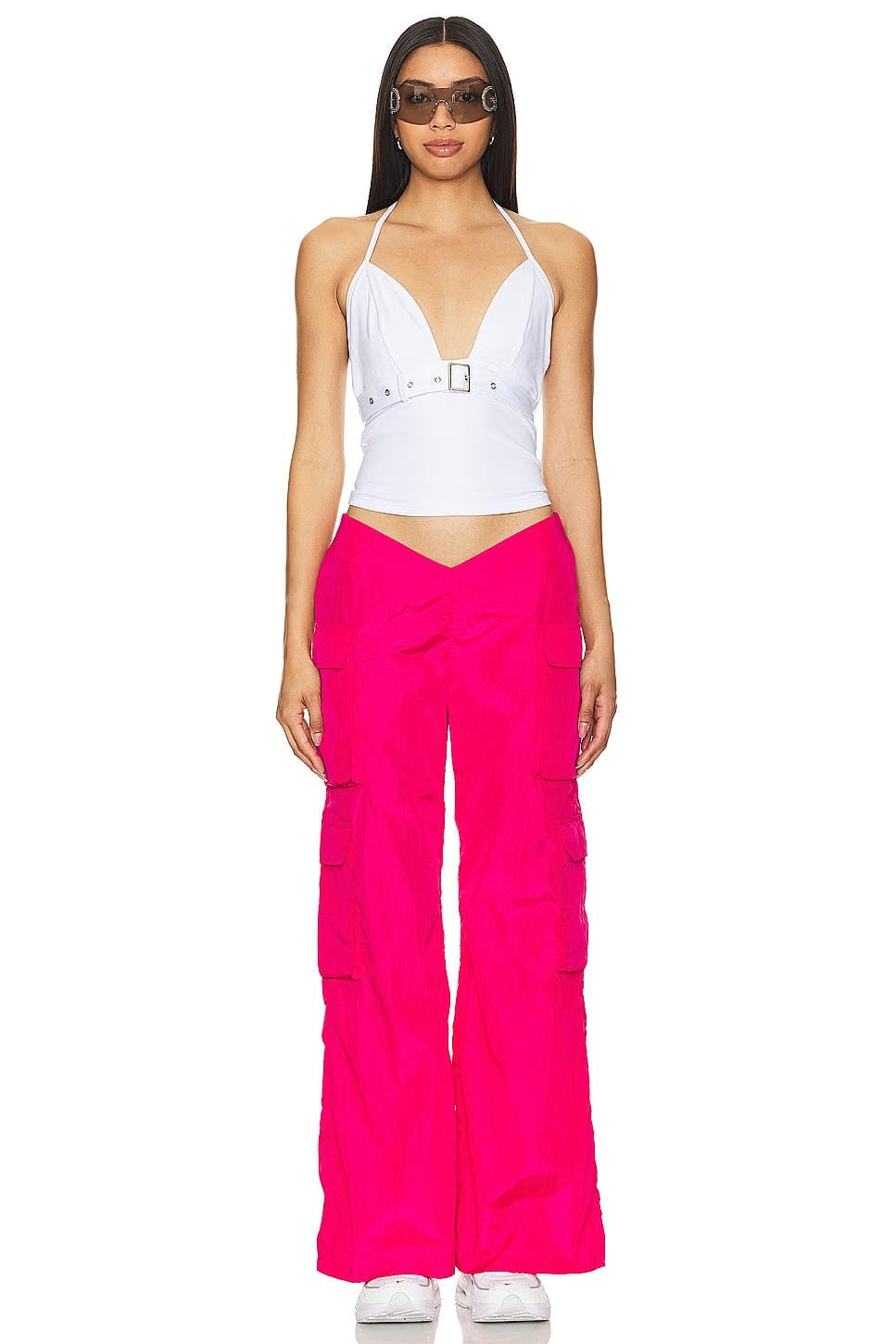 superdown Beatrice Cargo Pant in Hot Pink