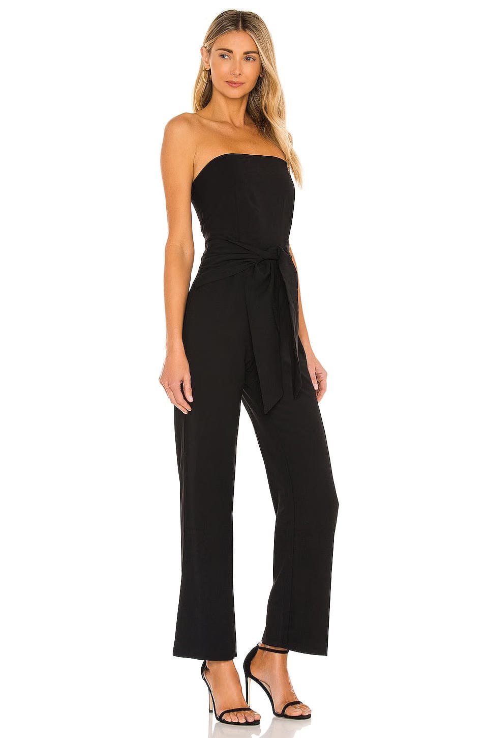 superdown Jordan Tie Waist Jumpsuit in Black