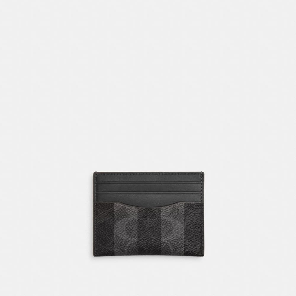 Slim Id Card Case In Signature Canvas With Stripes