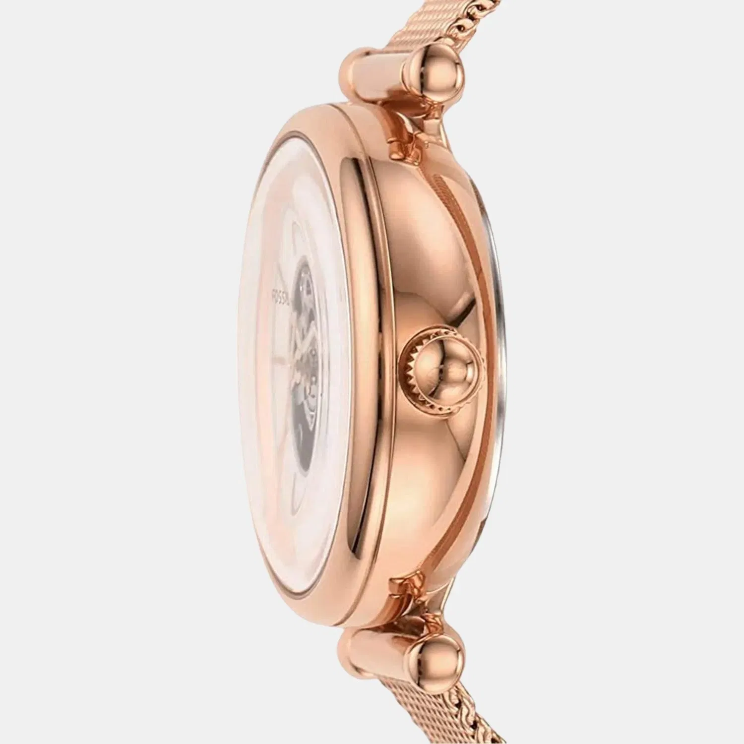 Fossil Carlie Women Automatic White Dial Analog Mesh Watch Me3188
