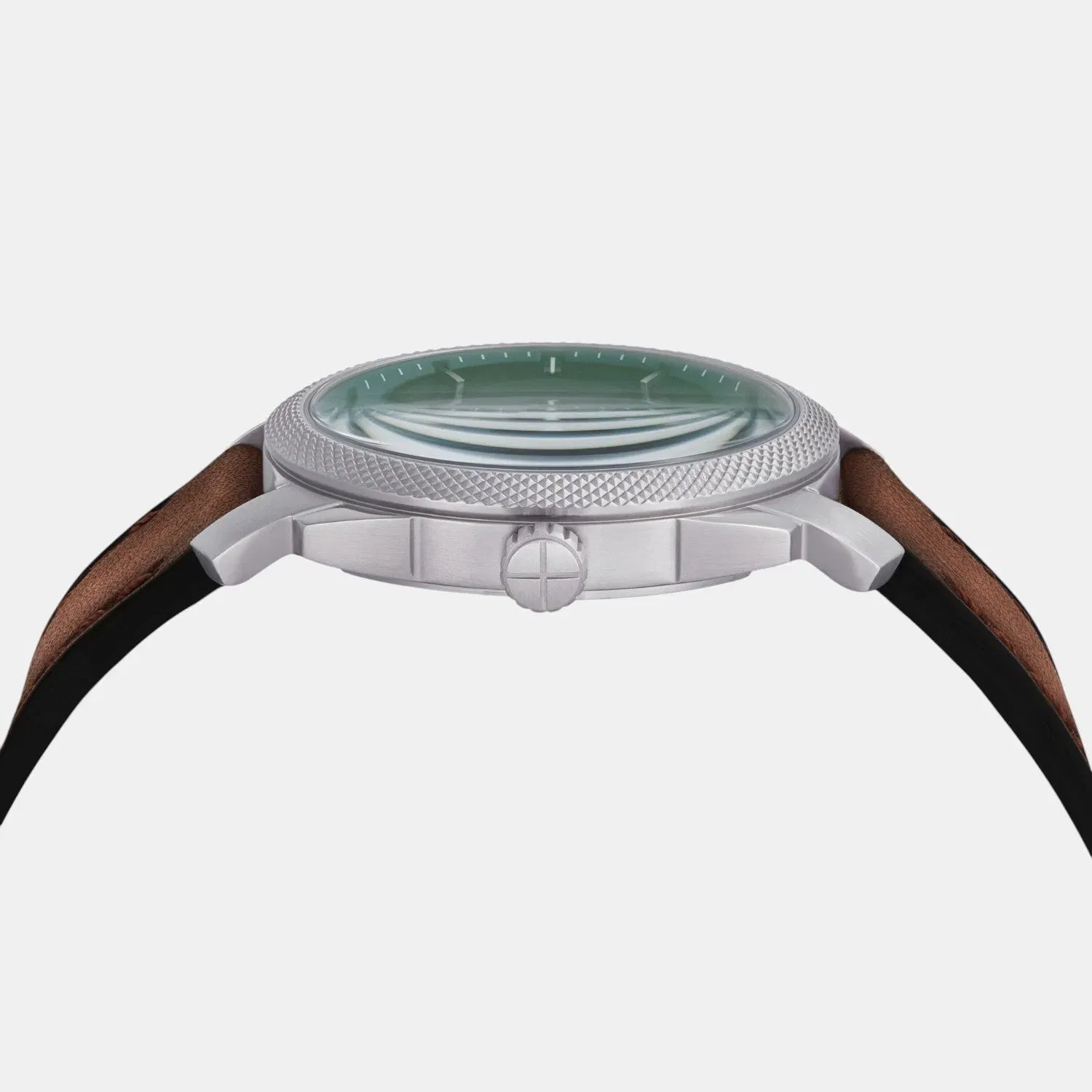 Fossil Machine Men Quartz Green Dial Analog Leather Watch Fs6085