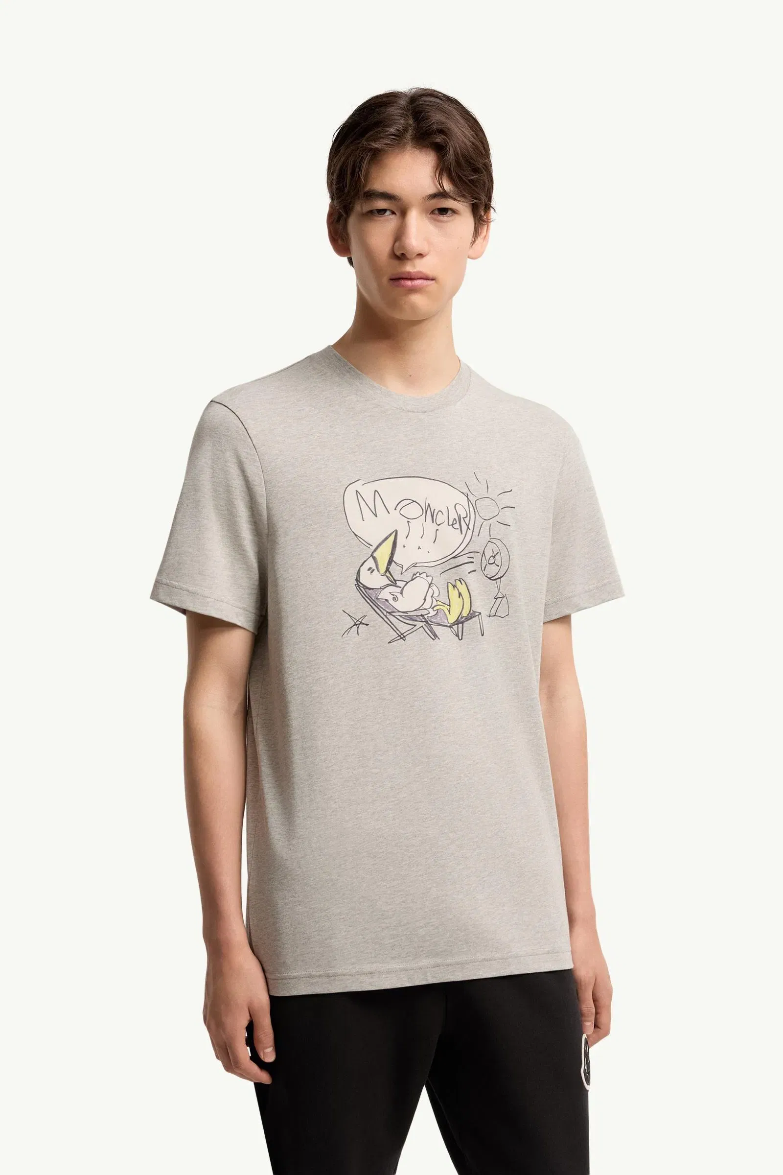 Moncler Monduck Cotton T-Shirt Grey Grey