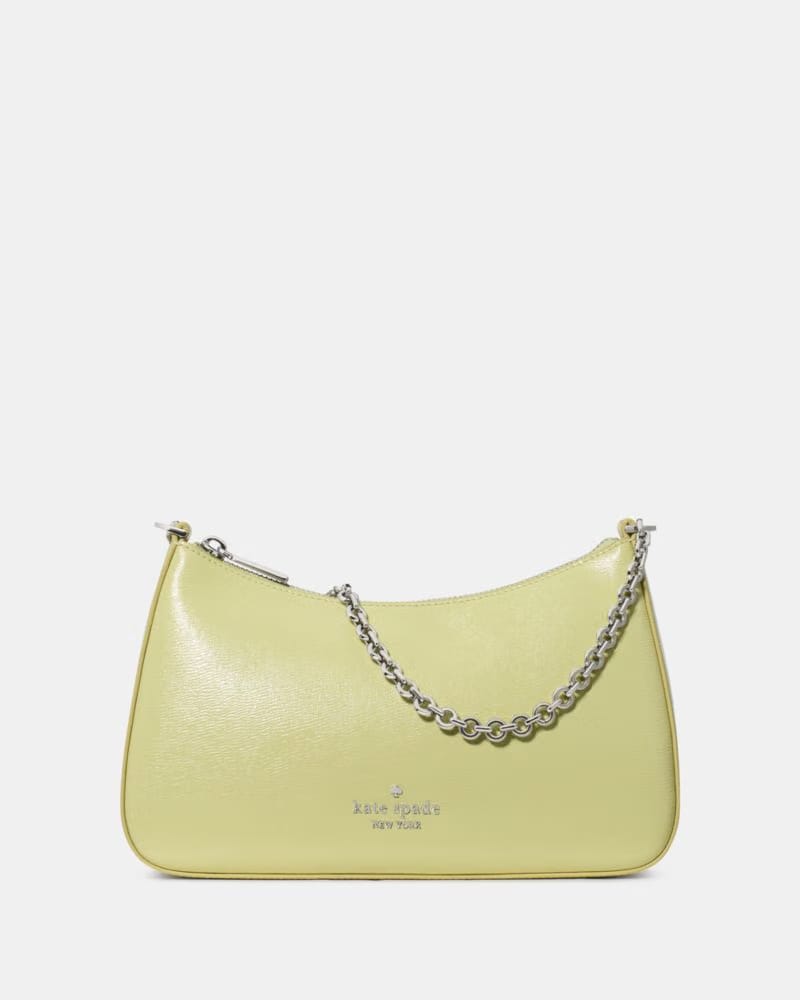 KateSpade Margot Textured Leather Shoulder Bag Tennis Ball