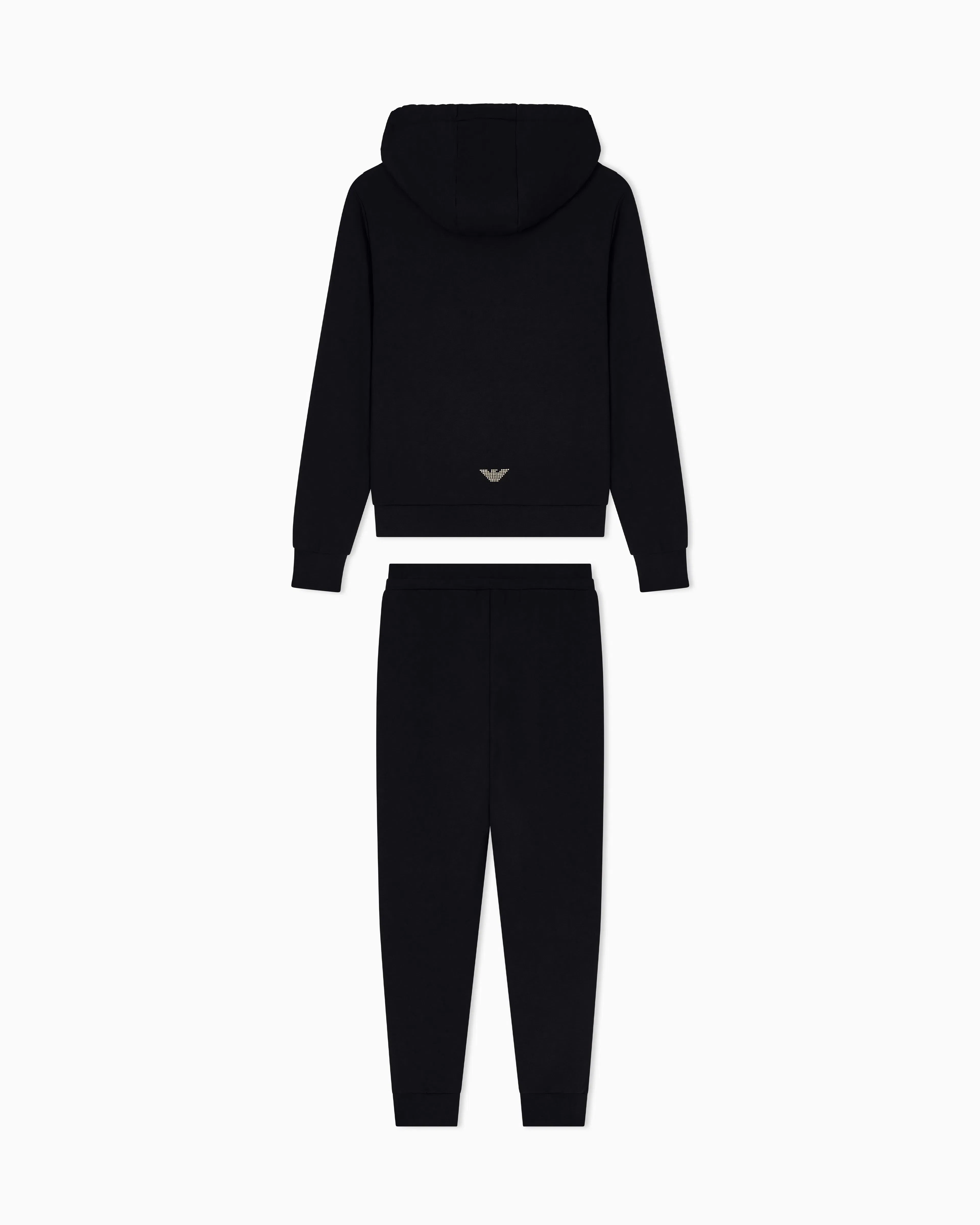 EA7 Viscose suit with a zip-up hoodie and micro-studs Tracksuit