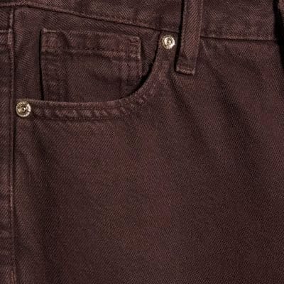 Brown Relaxed Straight Jeans