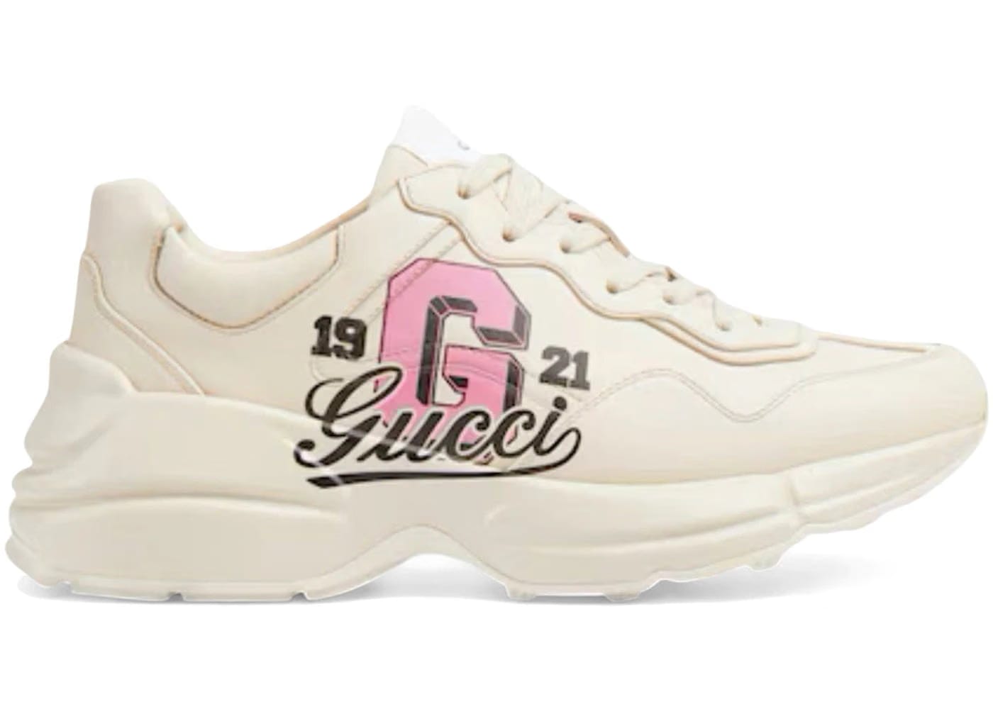 Gucci Rhyton Sneaker 1921 Ivory Pink Womens