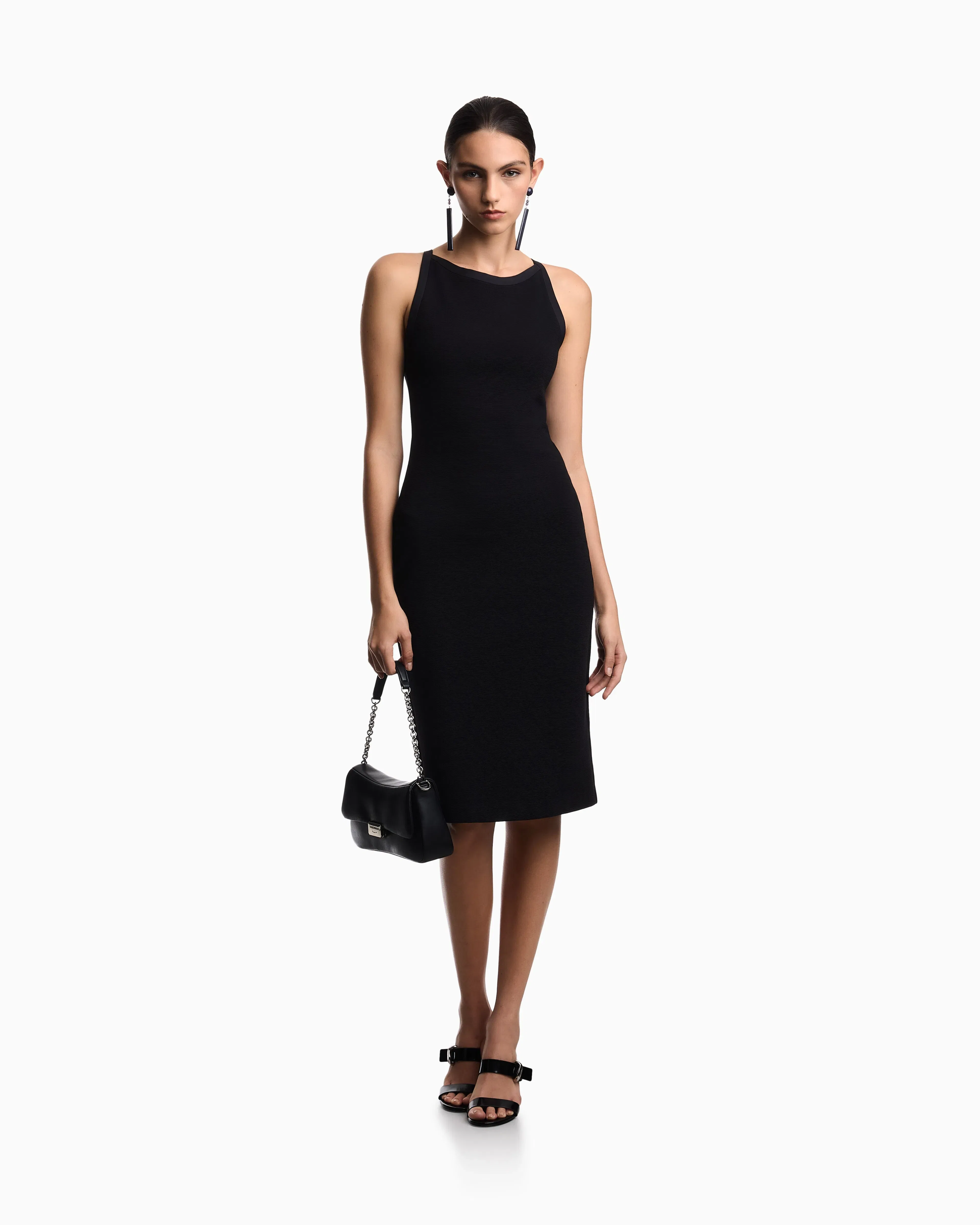 Emporio Armani Ottoman jersey sheath dress