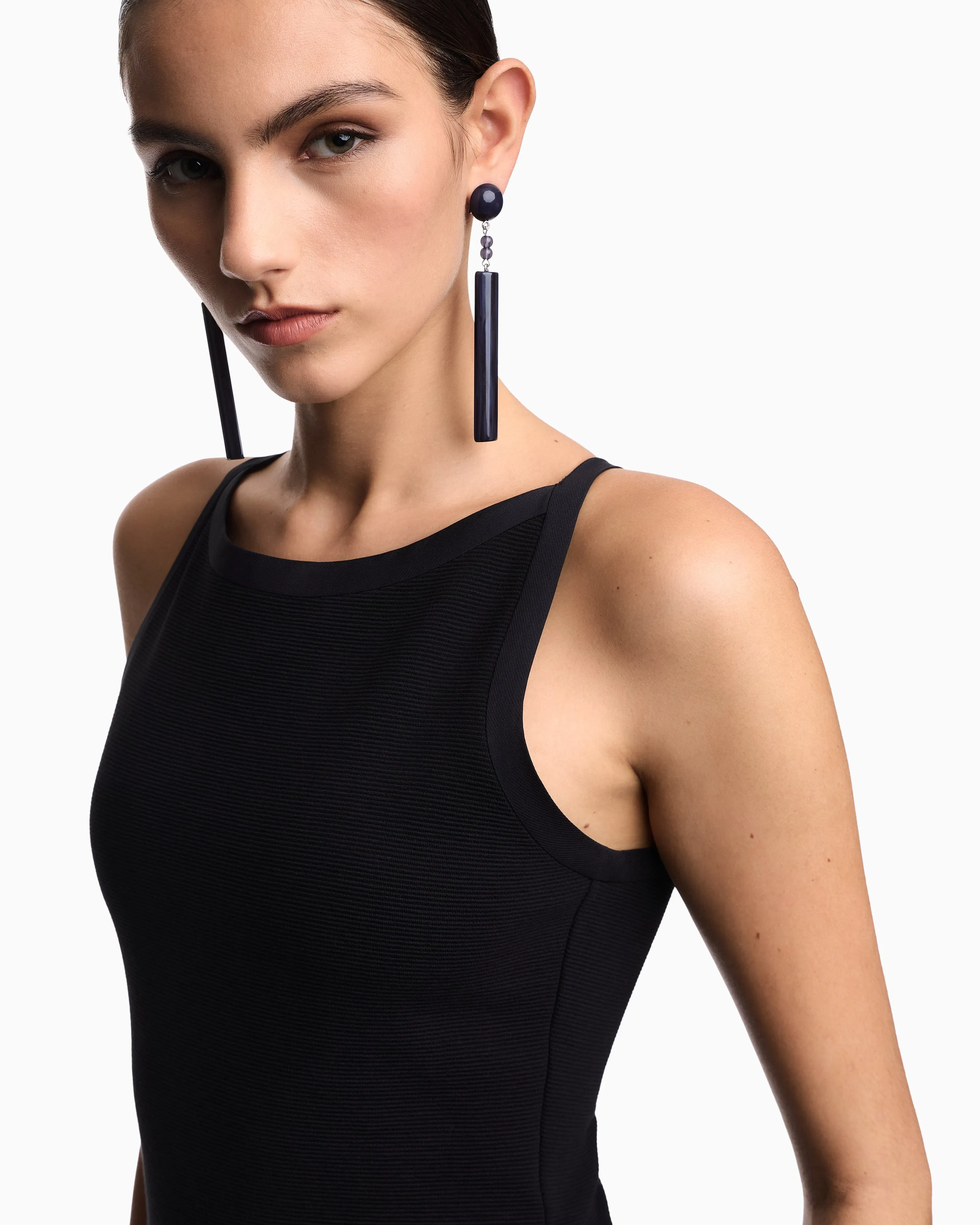 Emporio Armani Ottoman jersey sheath dress