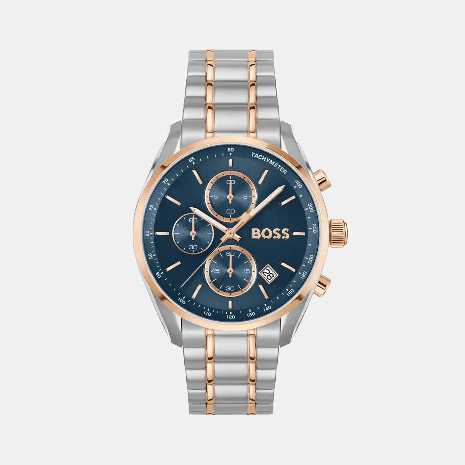 Boss Grand Prix 40 Men Quartz Blue Dial Chronograph Stainless Steel Watch 1514260