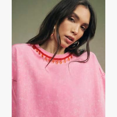 Pink Year Zero Embellished T-Shirt