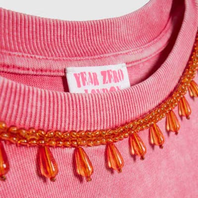 Pink Year Zero Embellished T-Shirt