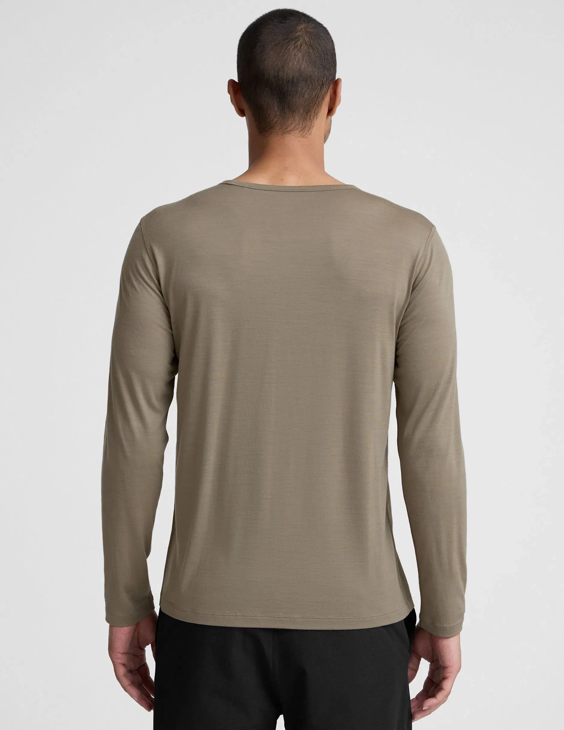 Beyond Yoga Merino Wool Mens Long Sleeve Crew