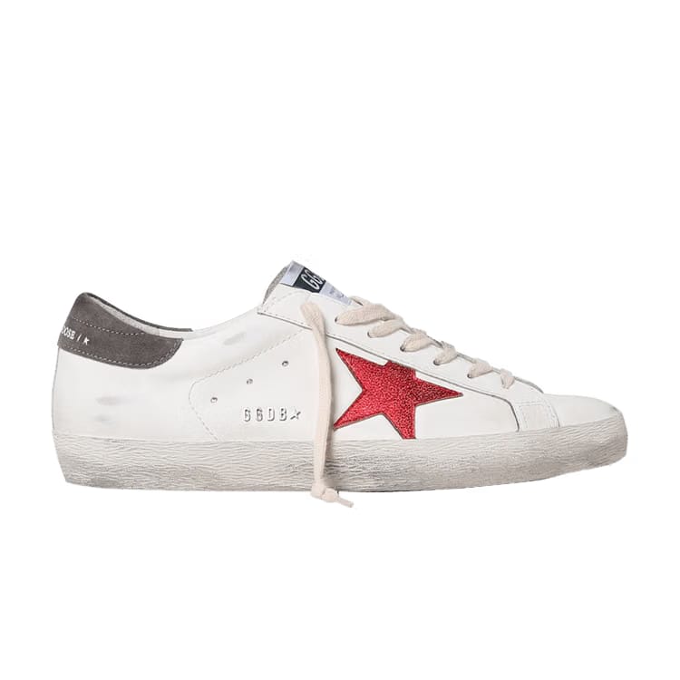 Golden Goose Superstar White Red Grey