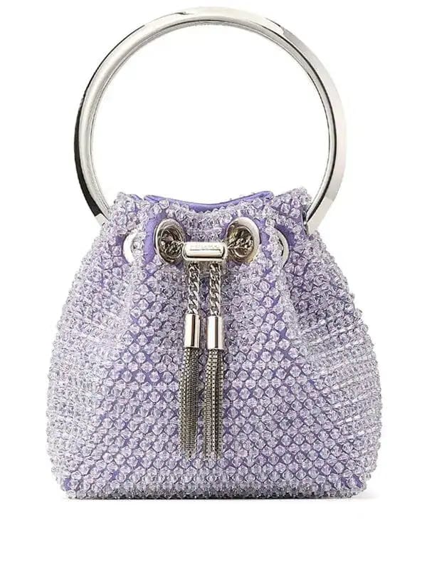 Jimmy Choo Micro Bon Bon Beaded Bucket Bag